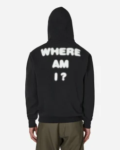 Public Possession Sweatshirts^Slam Jam Where Am I Hooded Sweatshirt Black