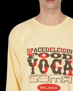 Brain Dead T-Shirts^Slam Jam x SPACEDELICIOUS Longsleeve T-Shirt Yellow