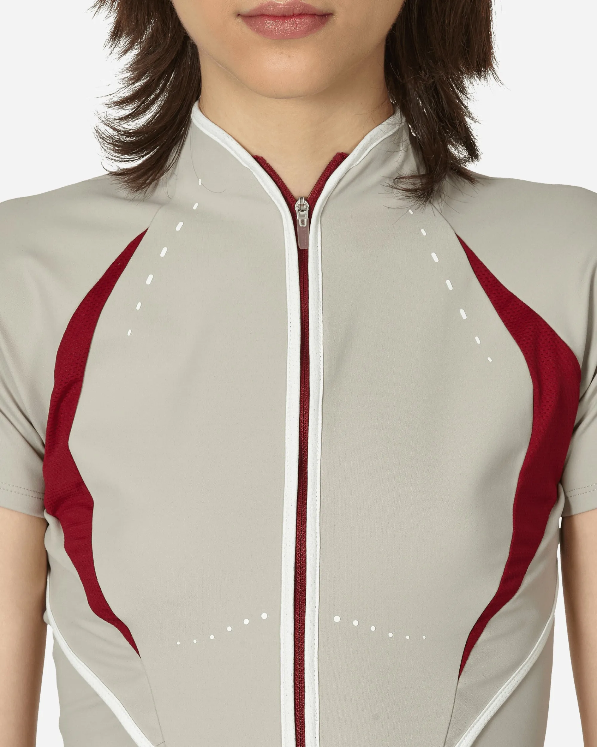 HYEIN SEO T-Shirts^Slashed Zip Top Beige