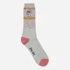 Brain Dead Underwear^Slub 2 Stripes Crew Socks Light Blue