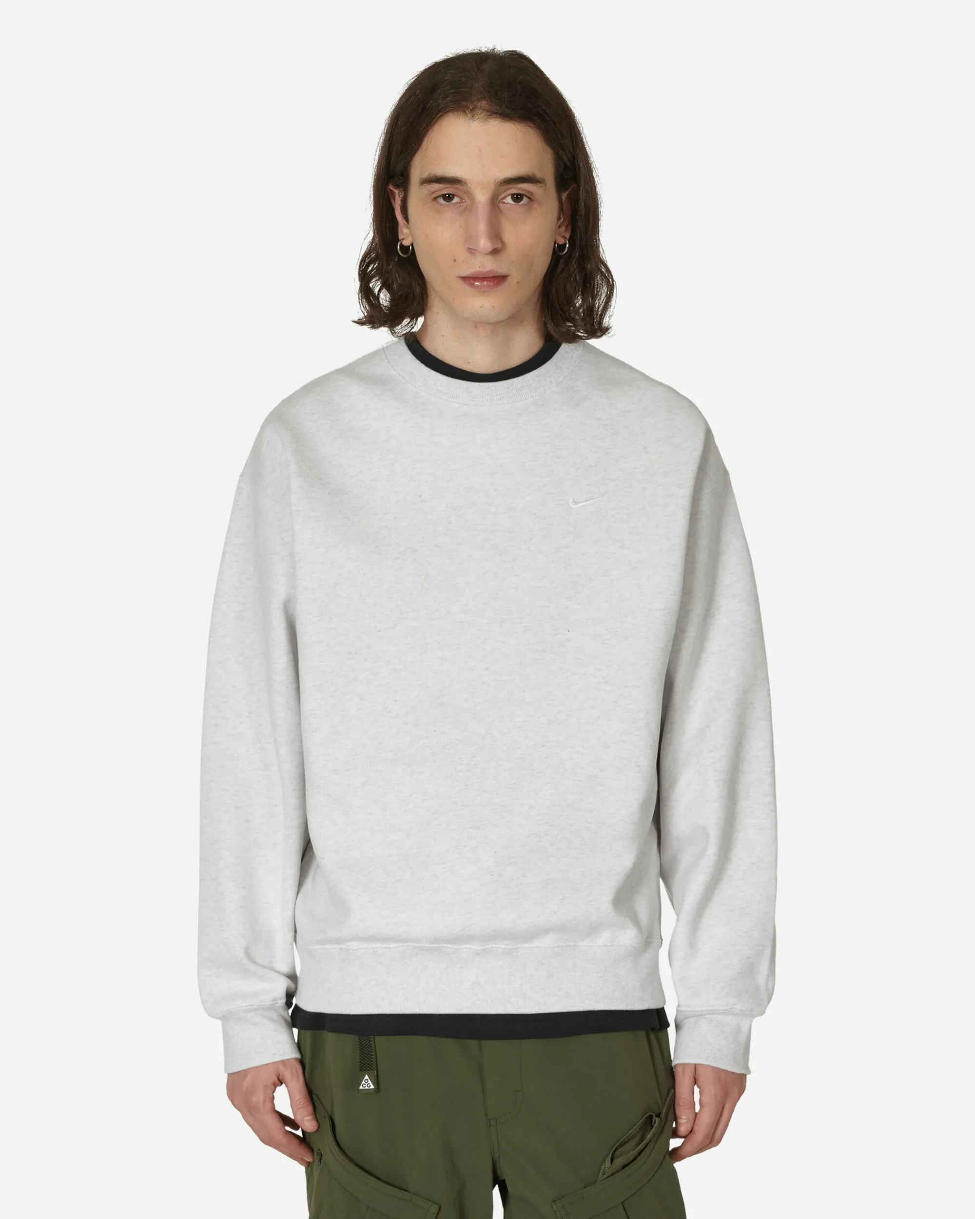 Nike Sweatshirts^Solo Swoosh Crewneck Sweatshirt Birch Heather