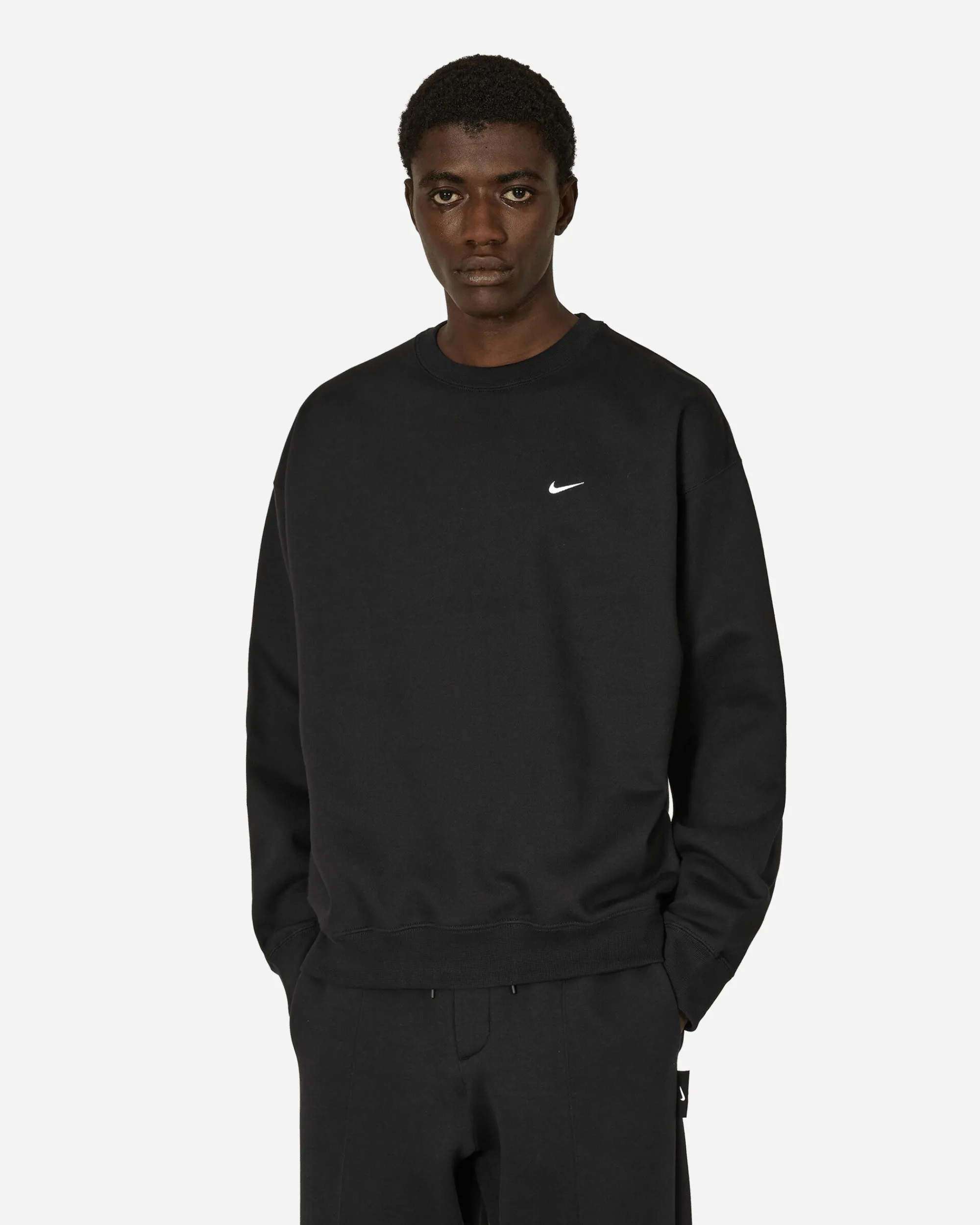 Nike Sweatshirts^Solo Swoosh Crewneck Sweatshirt Black