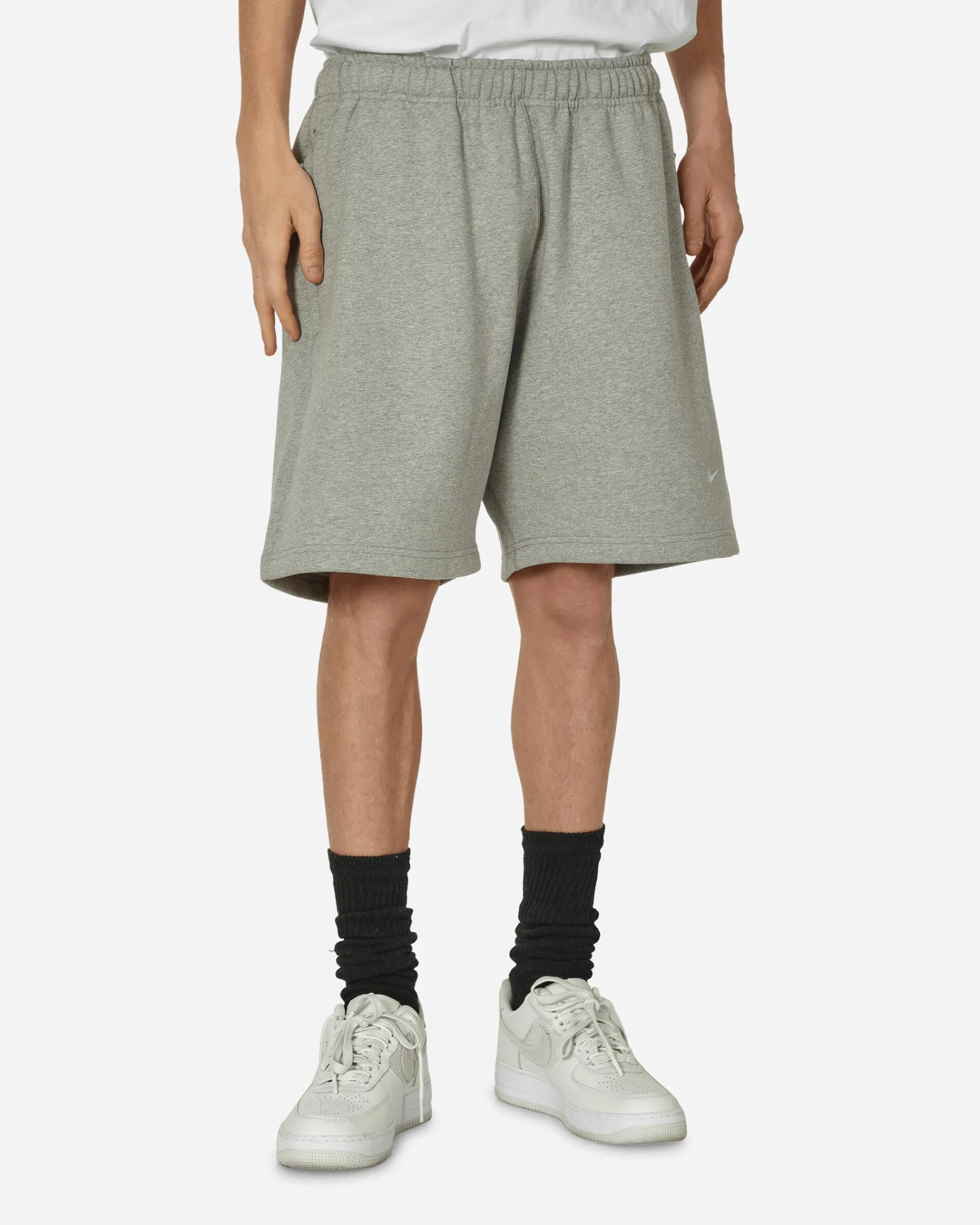 Nike Shorts^Solo Swoosh Fleece Shorts Grey Heather