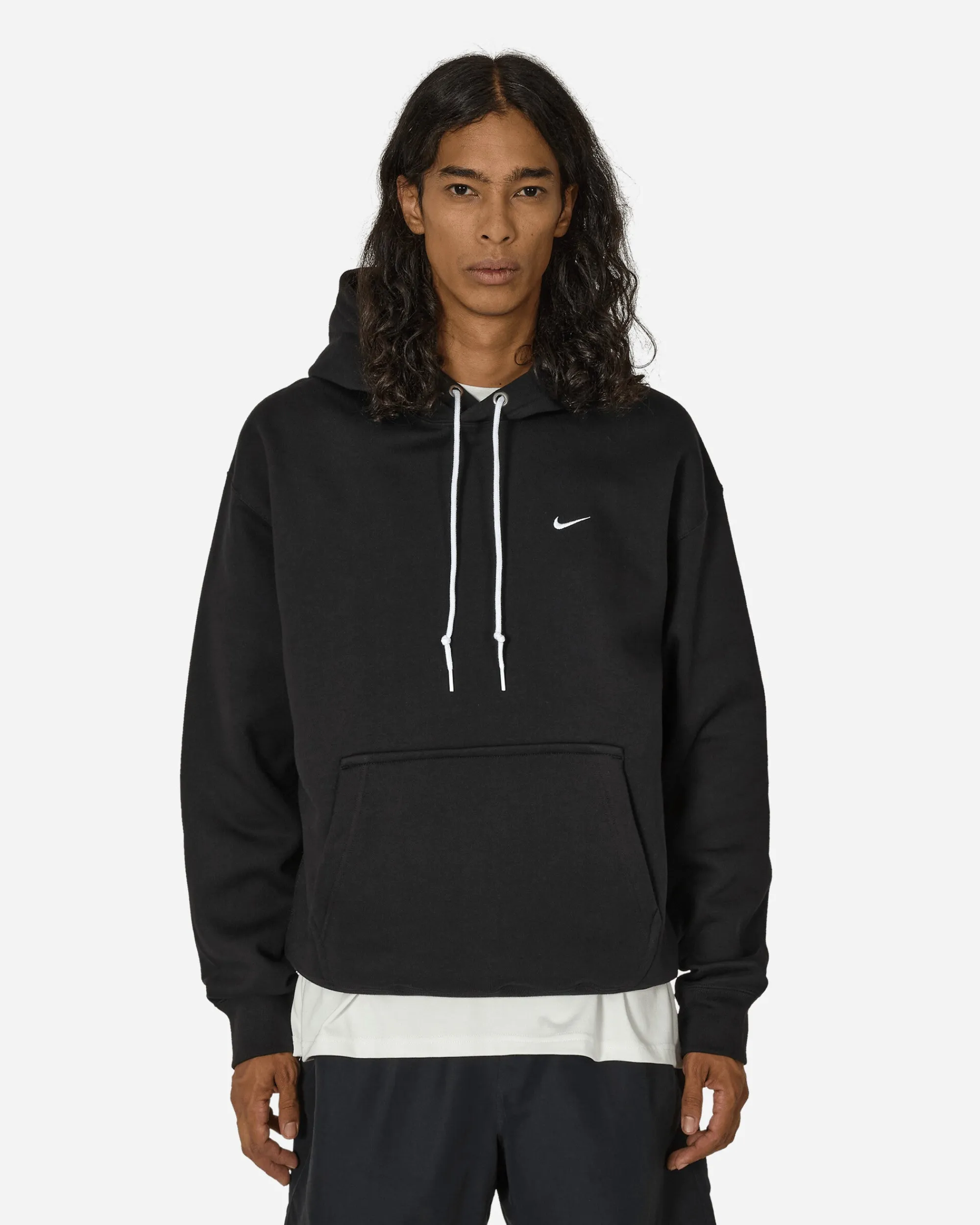 Nike Sweatshirts^Solo Swoosh Hooded Sweatshirt Black