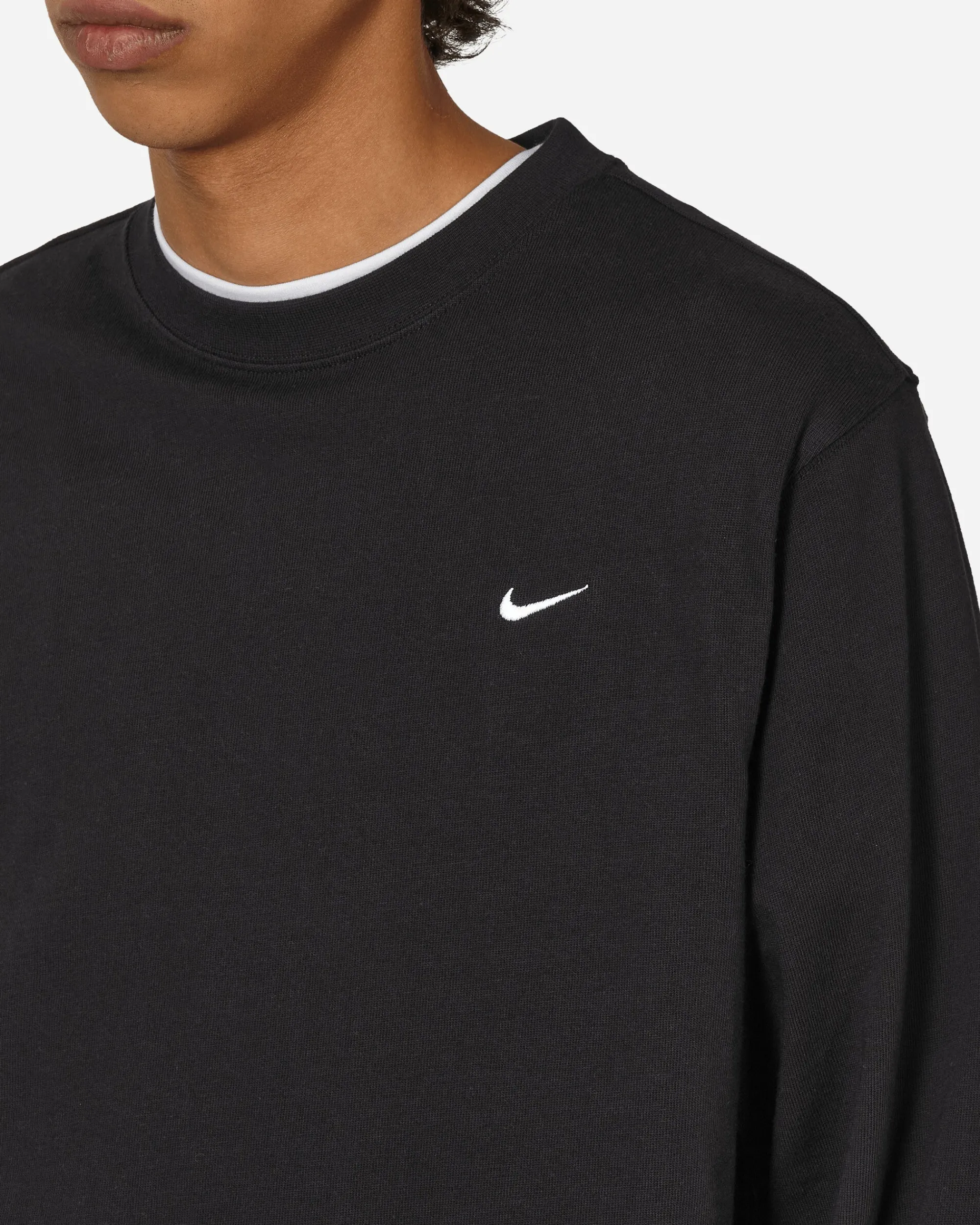 Nike T-Shirts^Solo Swoosh Longsleeve T-Shirt Black