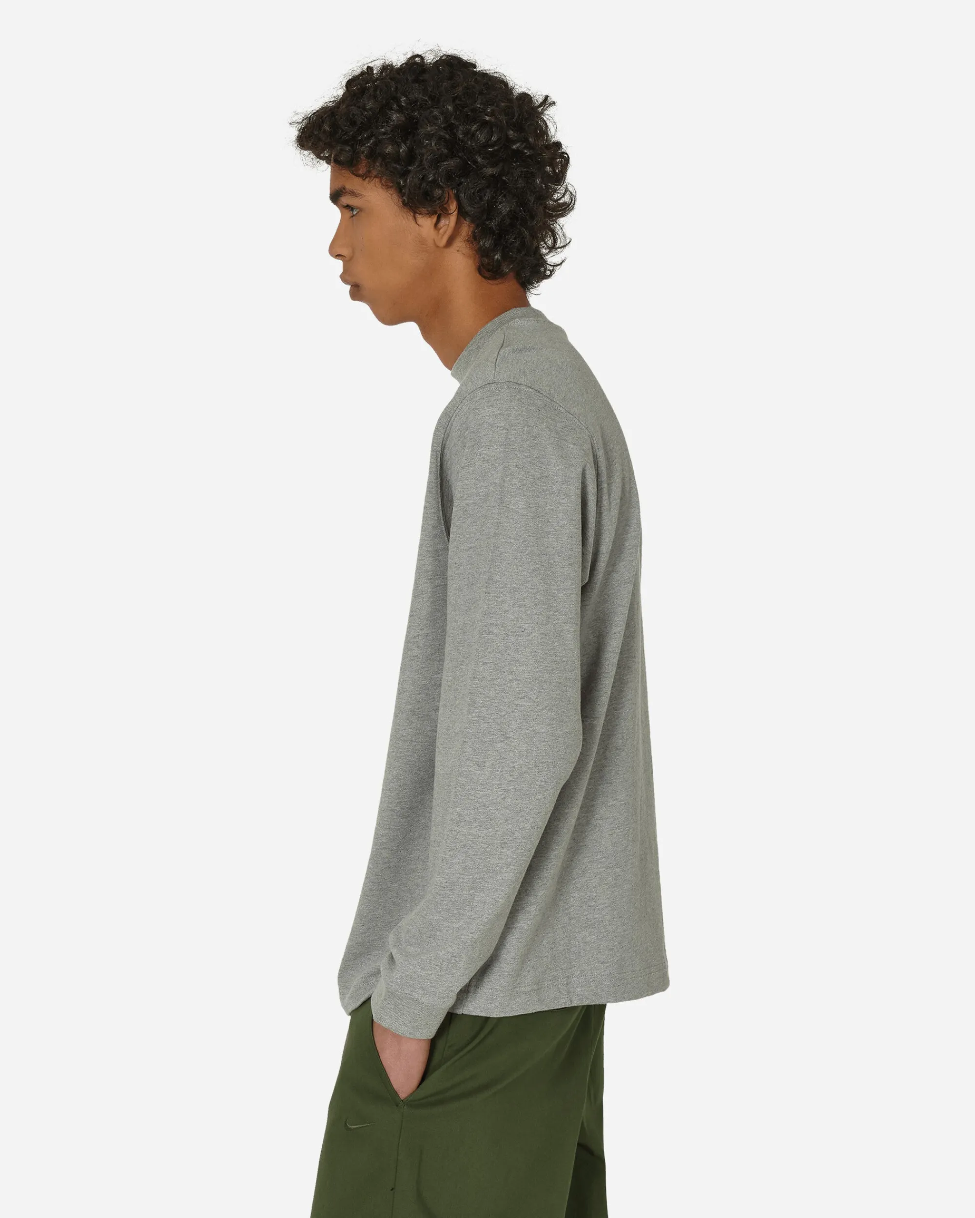 Nike T-Shirts^Solo Swoosh Longsleeve T-Shirt Dark Grey Heather