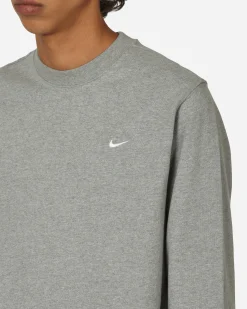 Nike T-Shirts^Solo Swoosh Longsleeve T-Shirt Dark Grey Heather