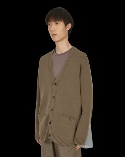 Undercoverism Knitwear^Split Cardigan Brown