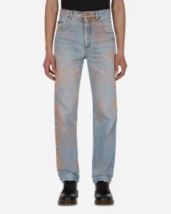 Phipps Pants^Spray Painted Vintage Denim Pants Blue