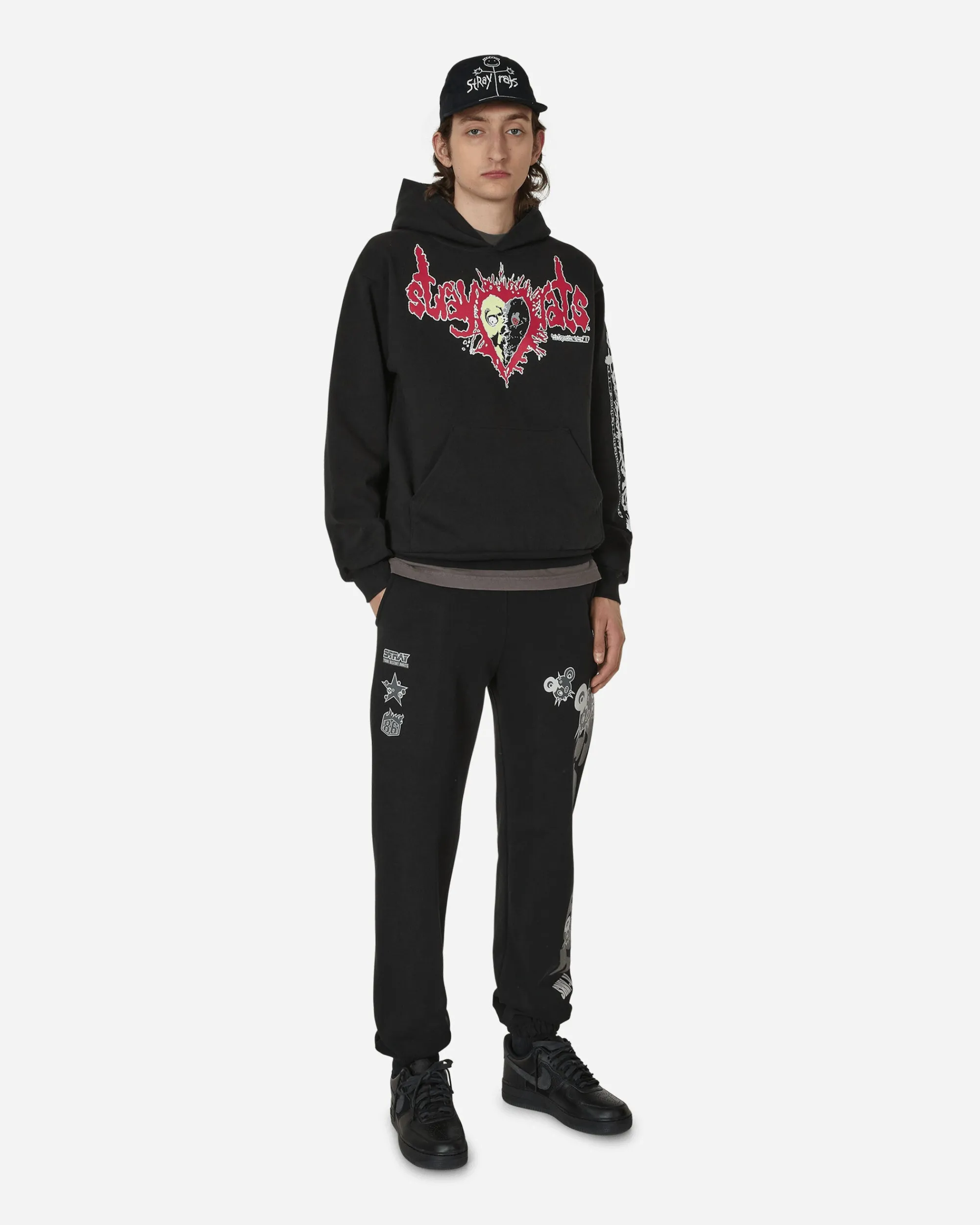 Stray Rats Pants^SRMY-V Sweatpants Black