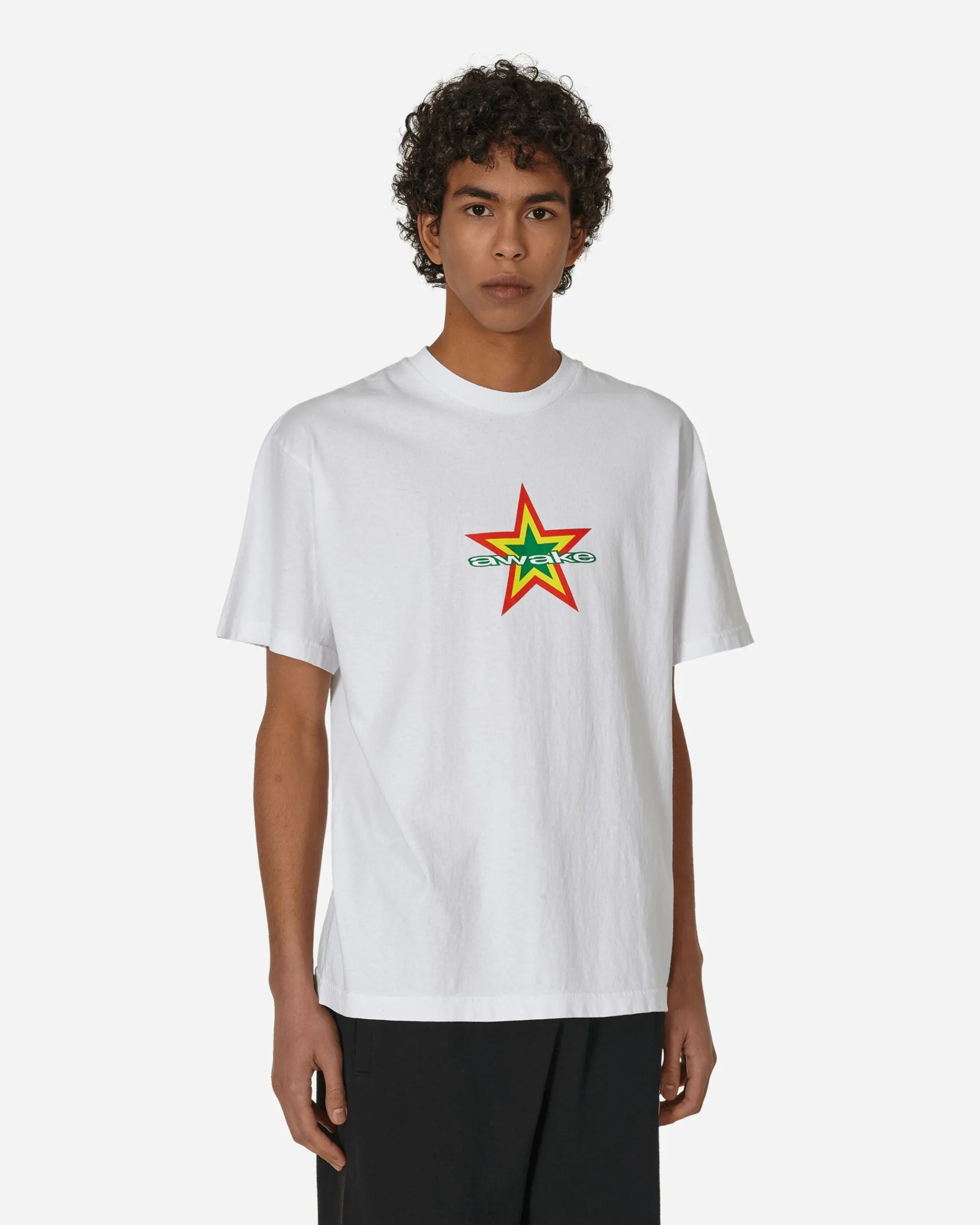 Awake NY T-Shirts^Star Logo T-Shirt Whtie