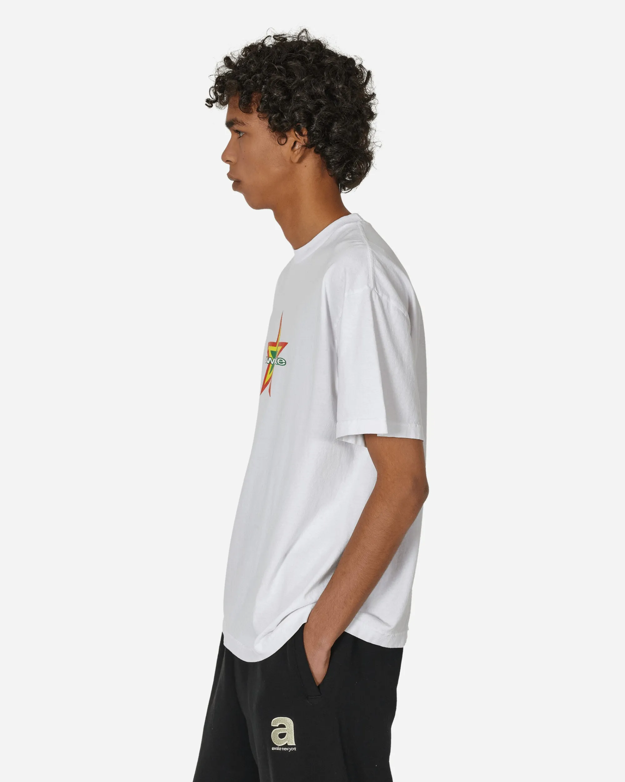 Awake NY T-Shirts^Star Logo T-Shirt Whtie