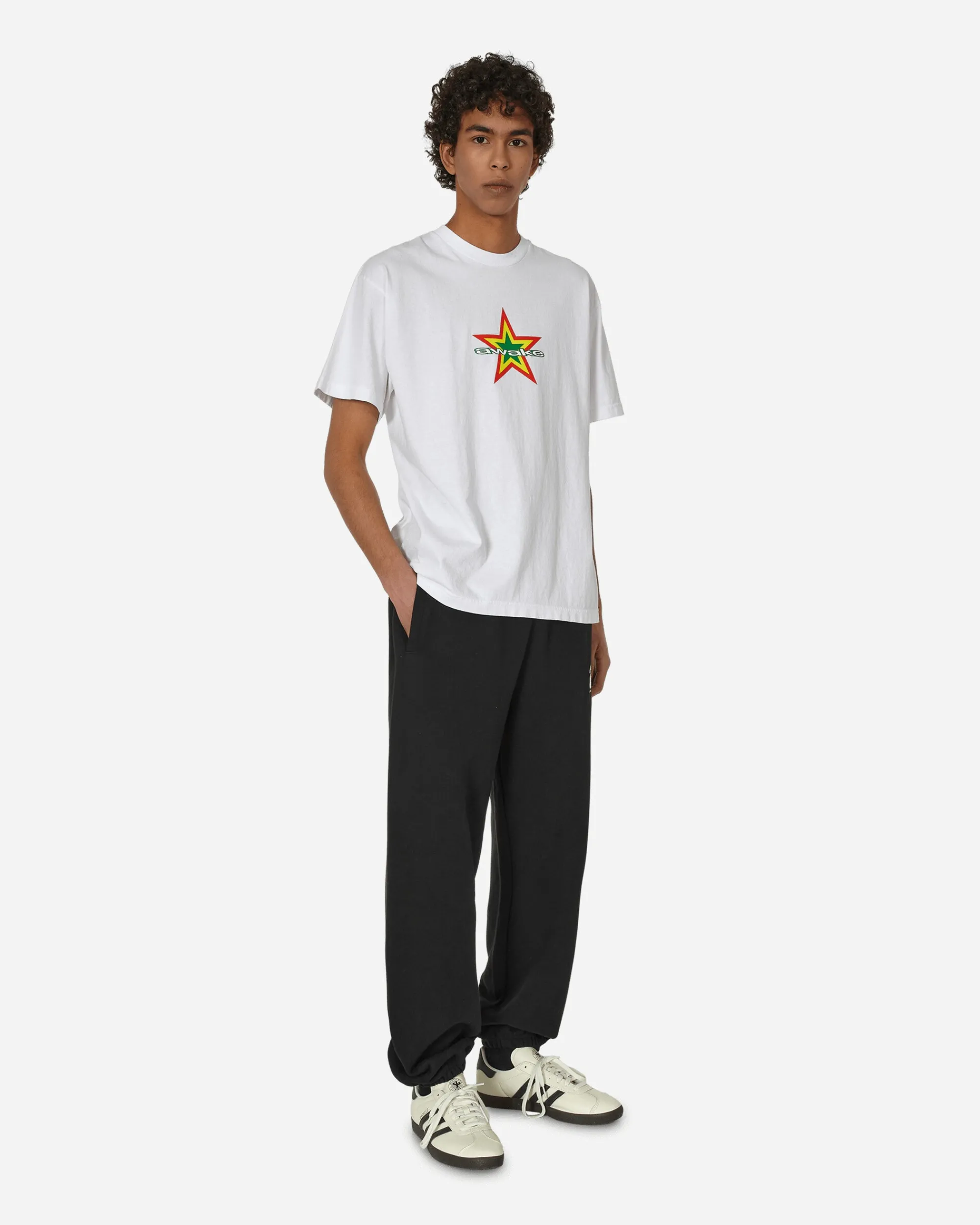 Awake NY T-Shirts^Star Logo T-Shirt Whtie