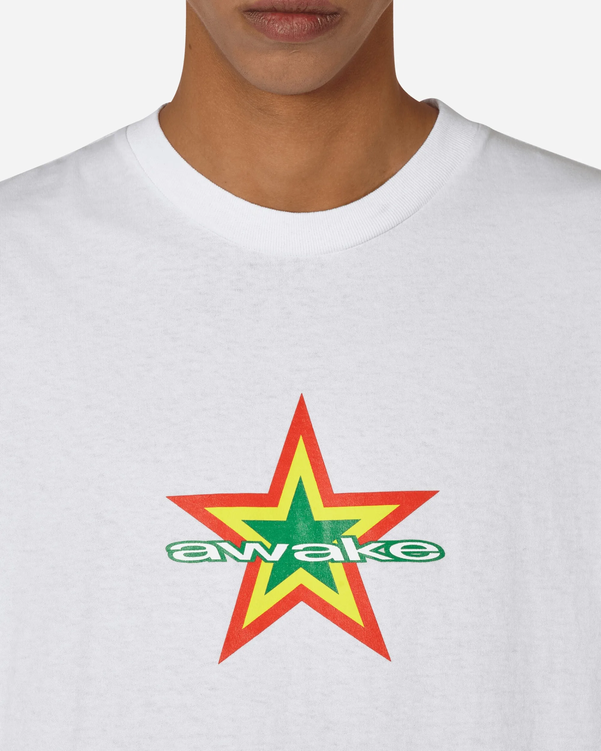 Awake NY T-Shirts^Star Logo T-Shirt Whtie