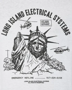L.I.E.S. Records T-Shirts^Statue Longsleeve T-Shirt White