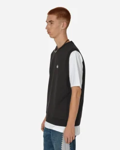 Stüssy Knitwear^Stock Fleece Vest Black