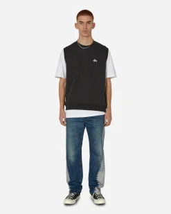 Stüssy Knitwear^Stock Fleece Vest Black