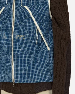 ROA Coats And Jackets^Story mfg. Puffer Vest Indigo Check
