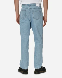 AMOMENTO Pants^Straight Fit Denim Pants Light Blue