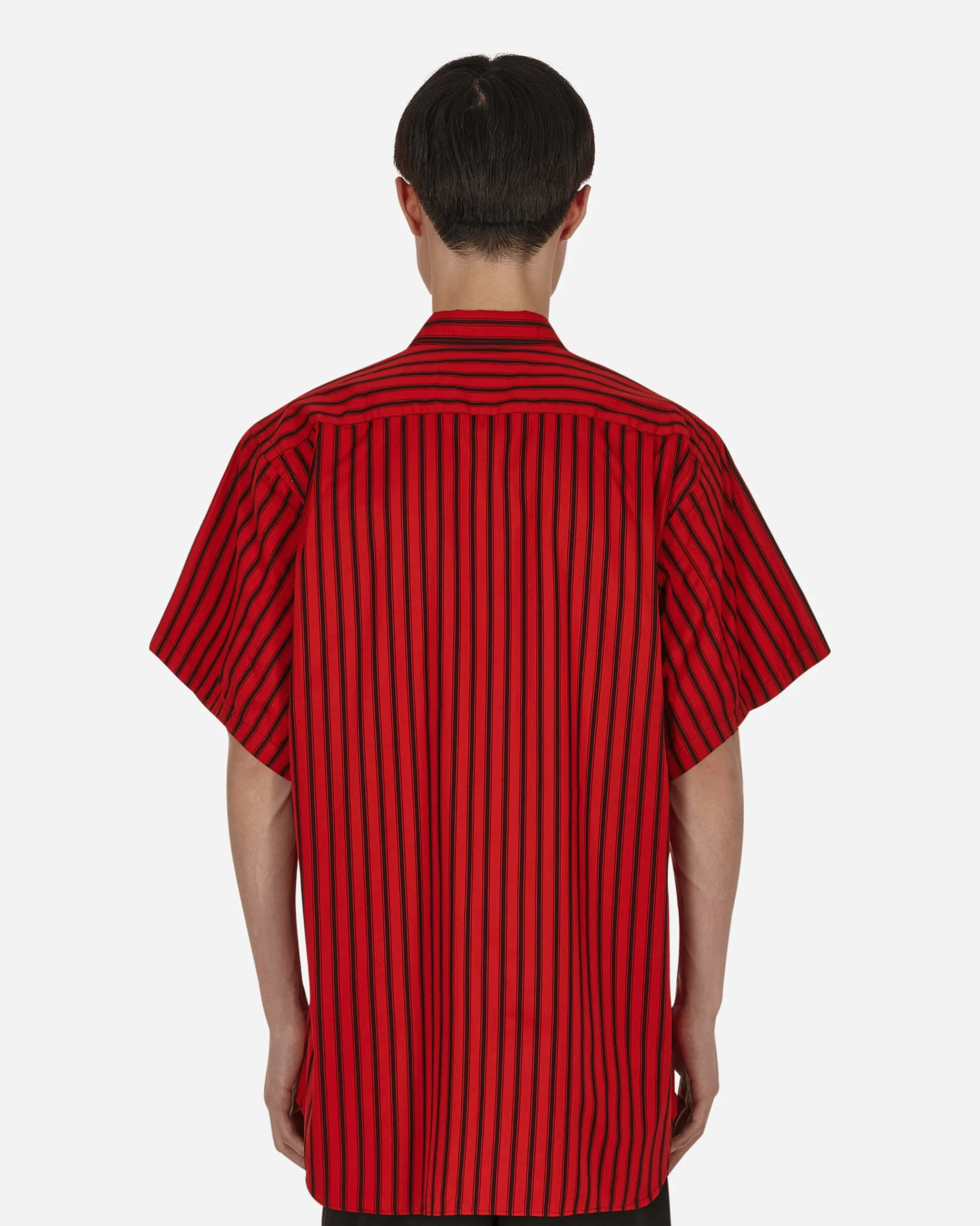 Comme Des Garçons Shirt Shirts^Stripe Shortsleeve Shirt Red