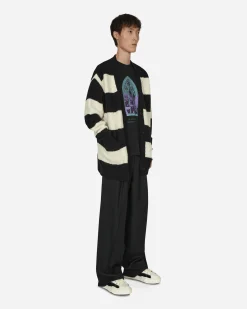 Dries Van Noten Knitwear^Striped Cardigan Black