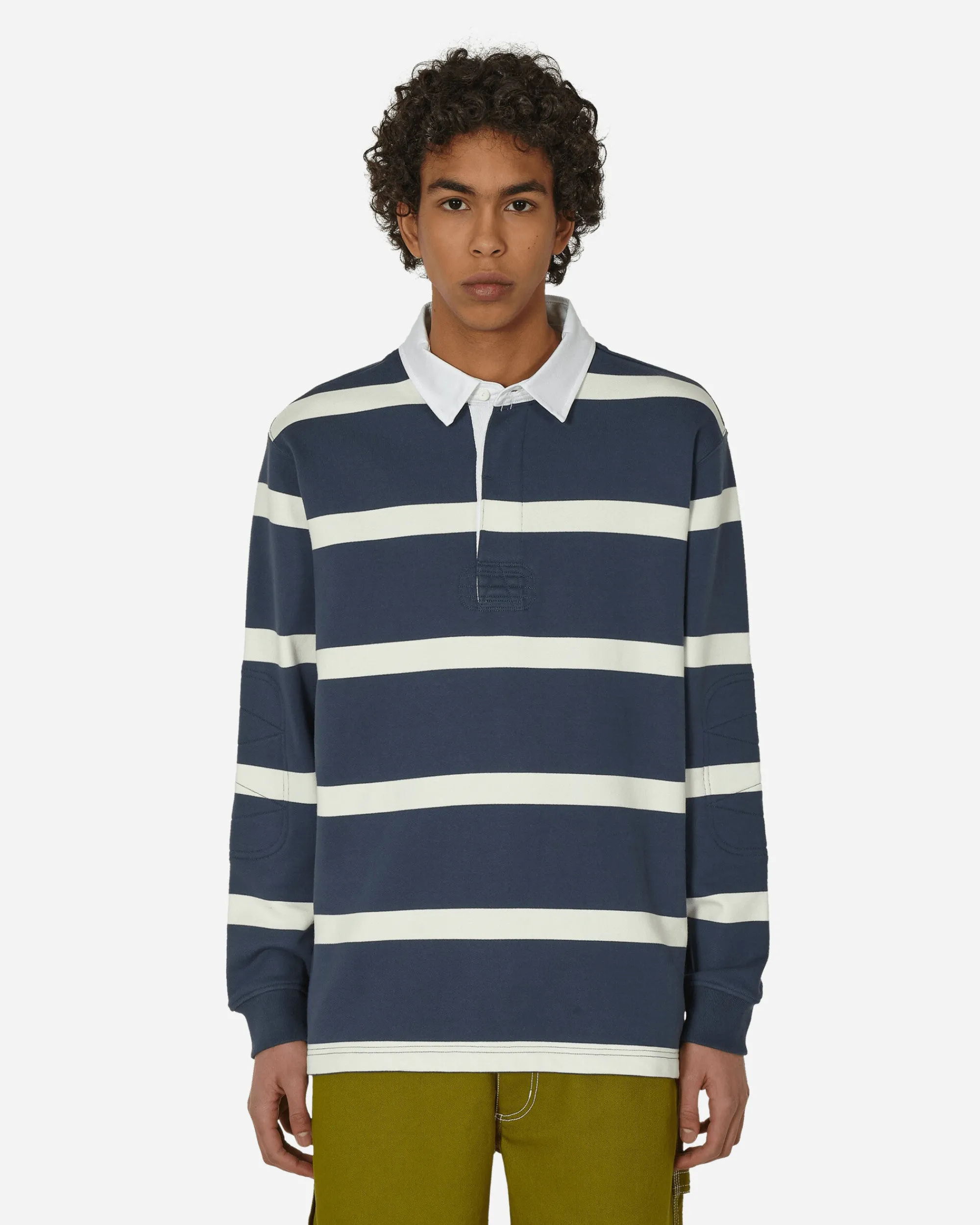 Nike T-Shirts^Striped Heavyweight Rugby Polo Shirt Thunder Blue / Sail