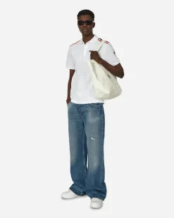 Moncler T-Shirts^Striped Polo Shirt White