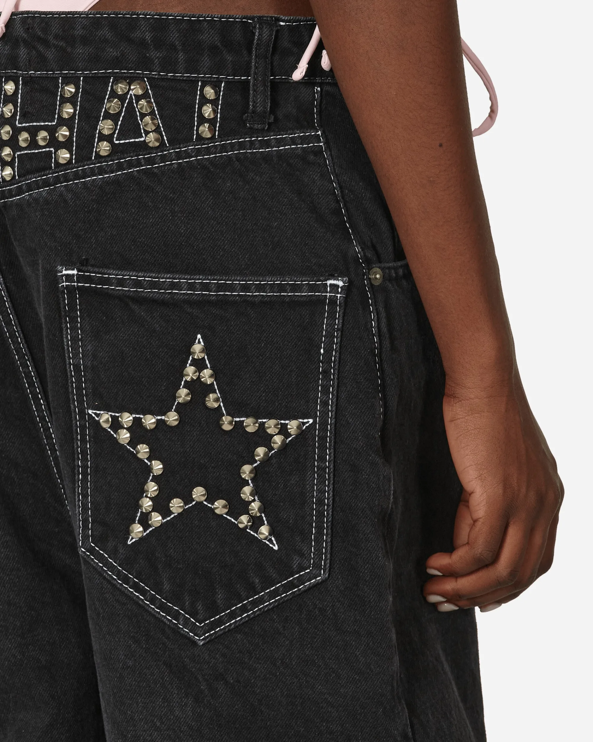 Nii Hai Pants^Studs Baggy Jeans Grey Wash