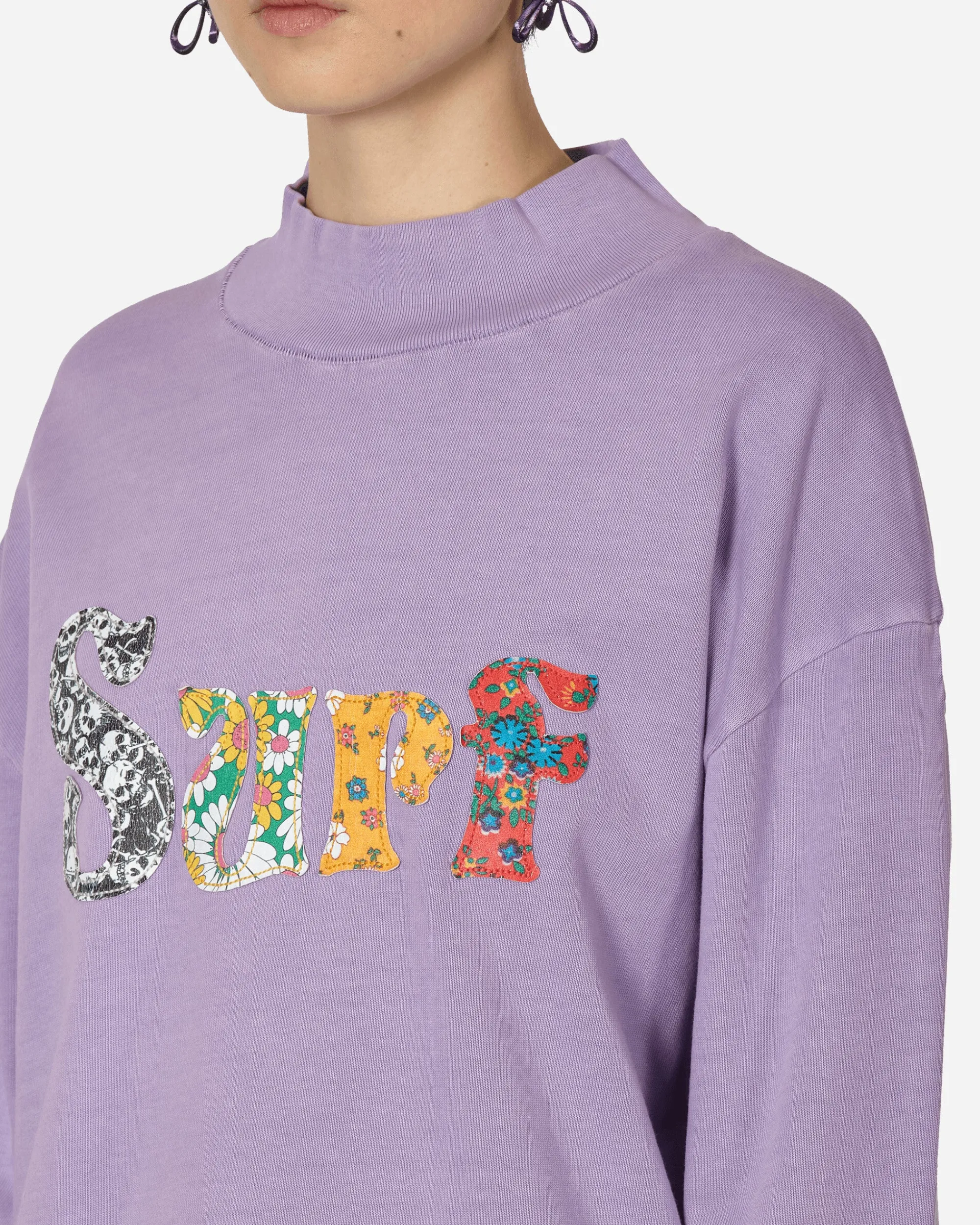ERL T-Shirts^Surf Patch Longsleeve T-Shirt Purple