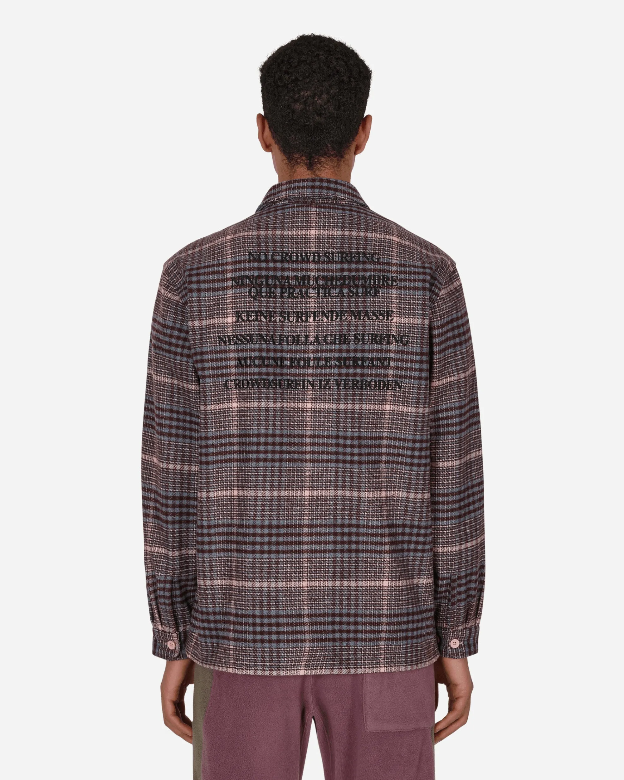 Pleasures Shirts^Surfing Flannel Shirt Pink
