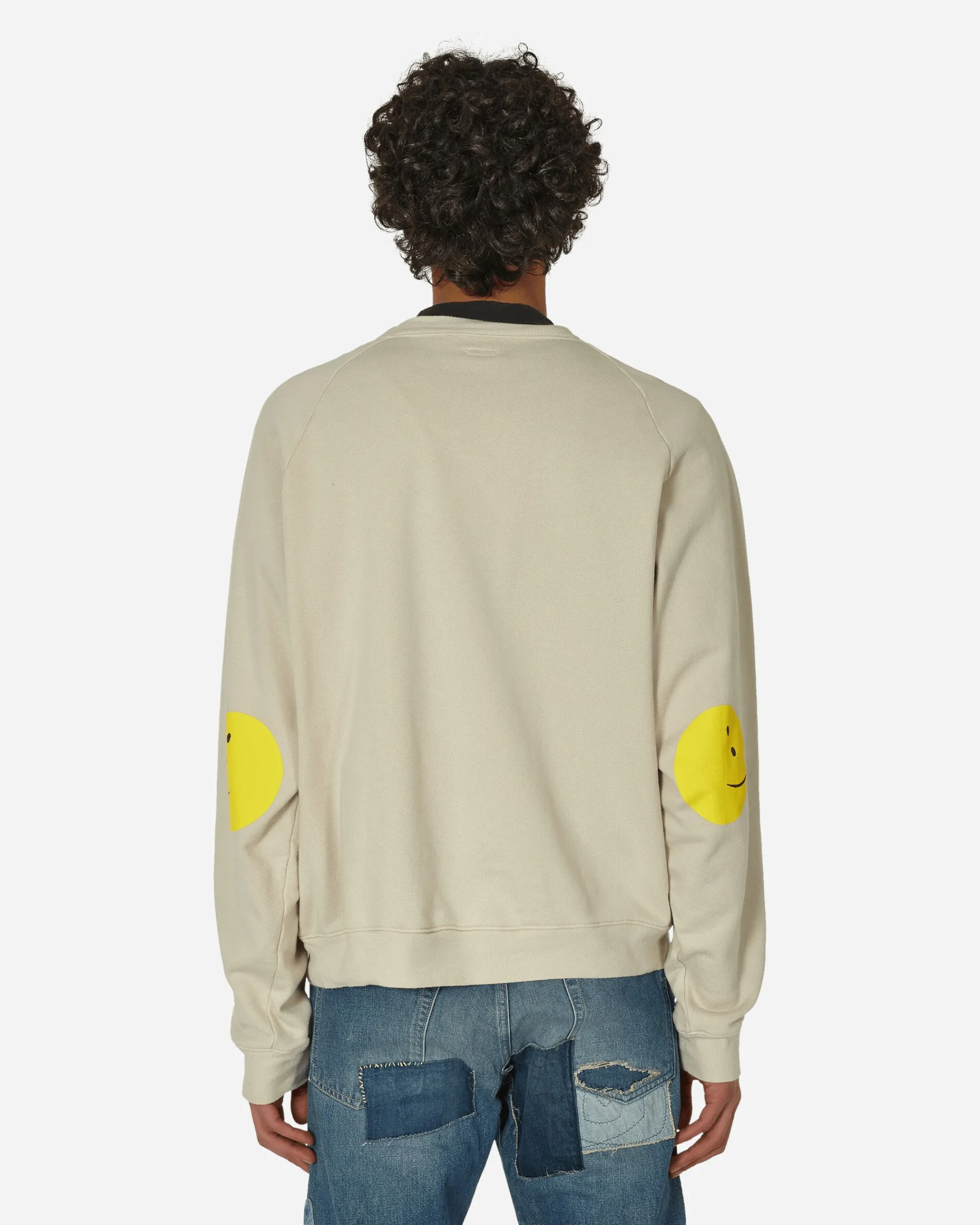 KAPITAL Sweatshirts^30/-SWT Knit x Fur Grizzly Sweatshirt (Profile Rainbowy & Beethoven) Ecru