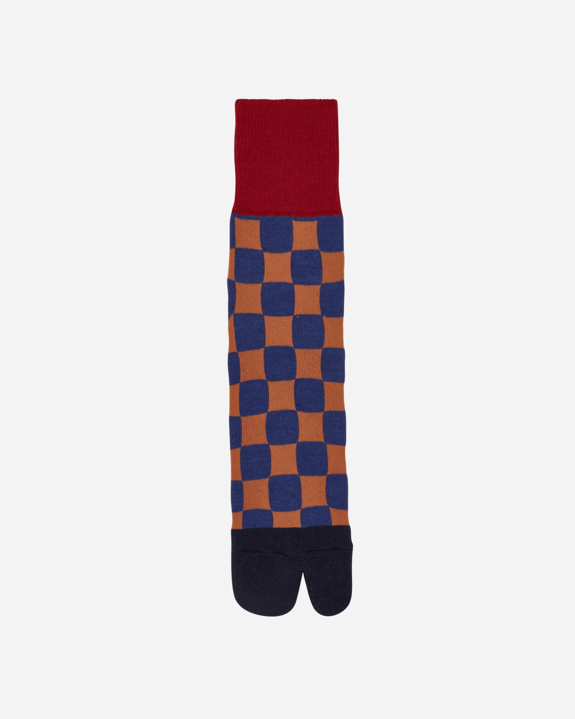 Brain Dead Underwear^Tabi Checker Quarter Crew Socks Navy