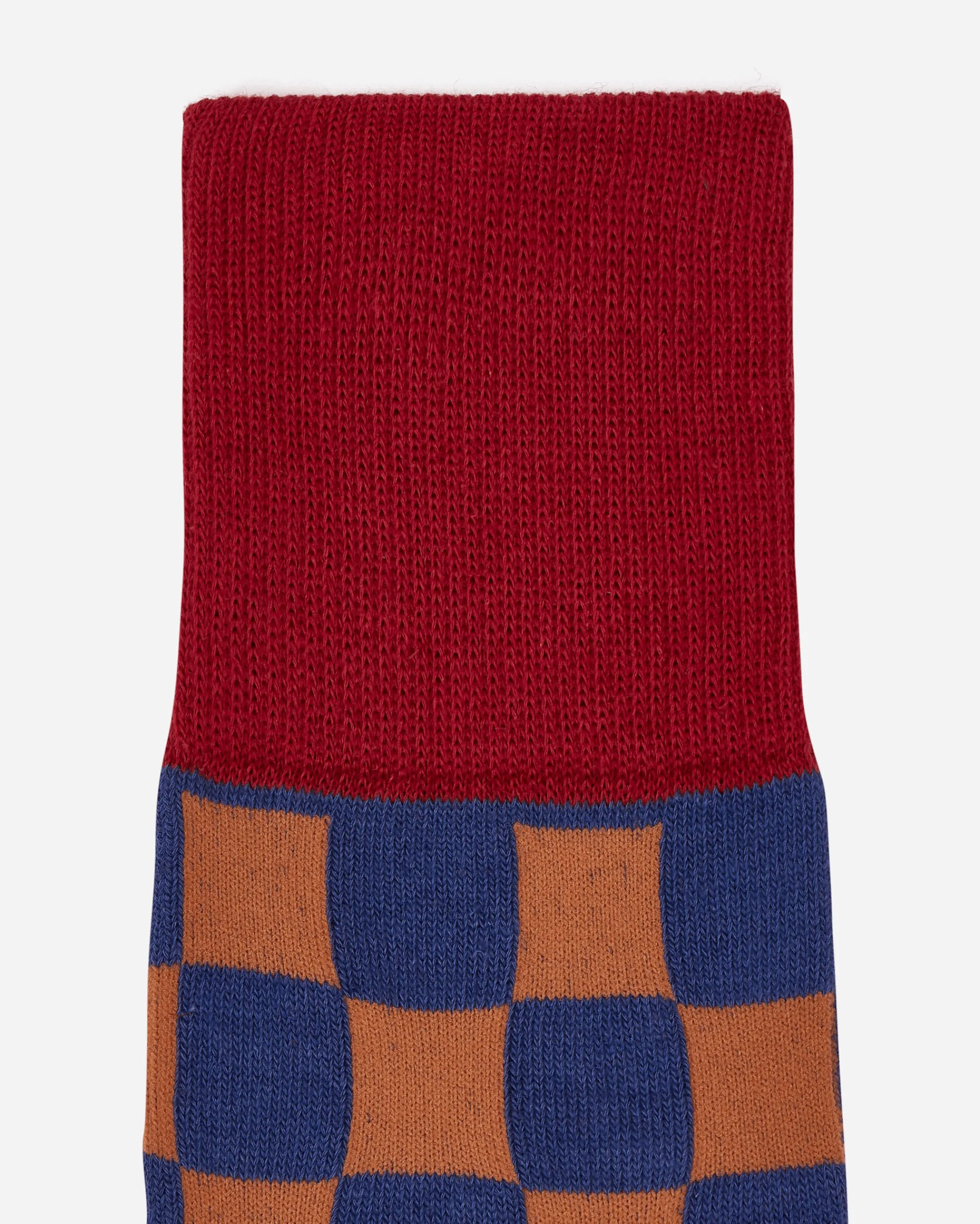 Brain Dead Underwear^Tabi Checker Quarter Crew Socks Navy