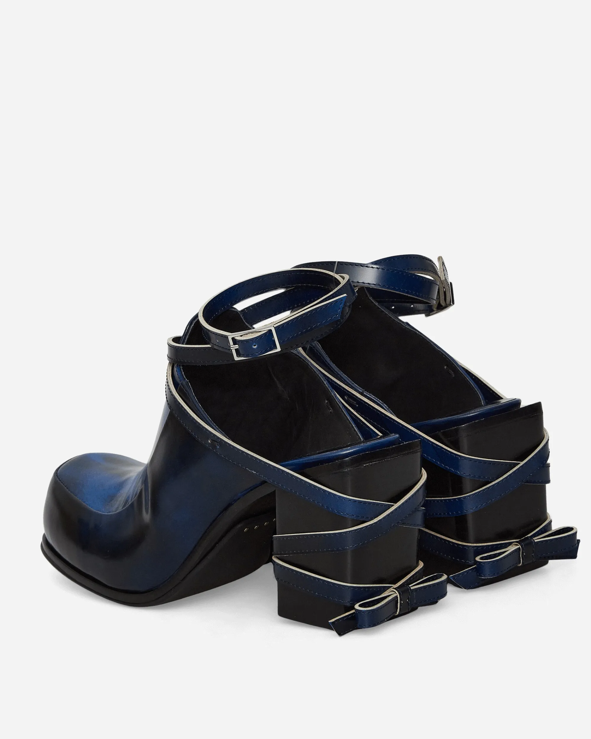 Simona Vanth Classic Shoes^Tango Brush-Off Leather Heels Navy