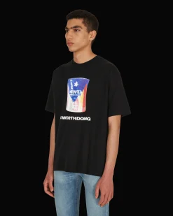 4 Worth Doing T-Shirts^The Ceramic Flag T-Shirt Black