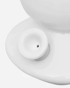 Summerland Ceramics High Times^The Land Yatch Bong White