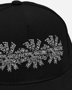 Fucking Awesome Hats|Hats^Three Sprial Trucker Hat Black