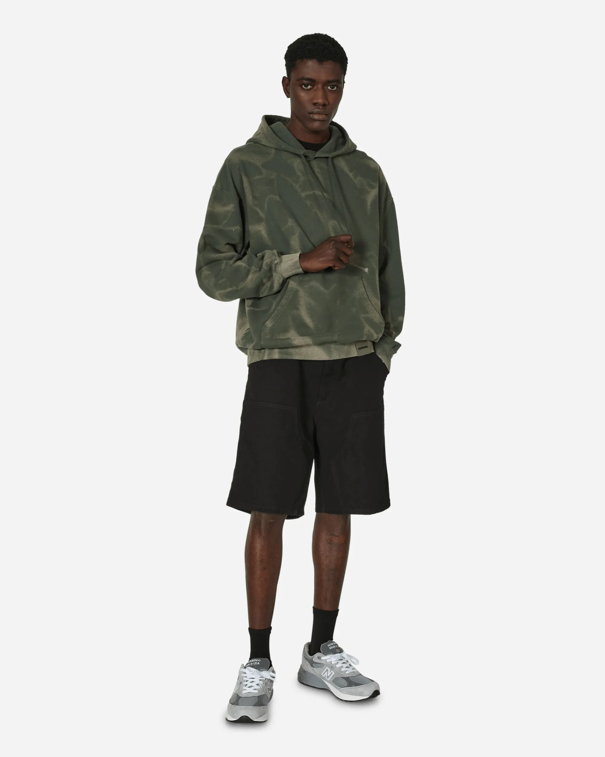 Neighborhood Sweatshirts^Tie-Dye Hooded Sweatshirt Olive Drab