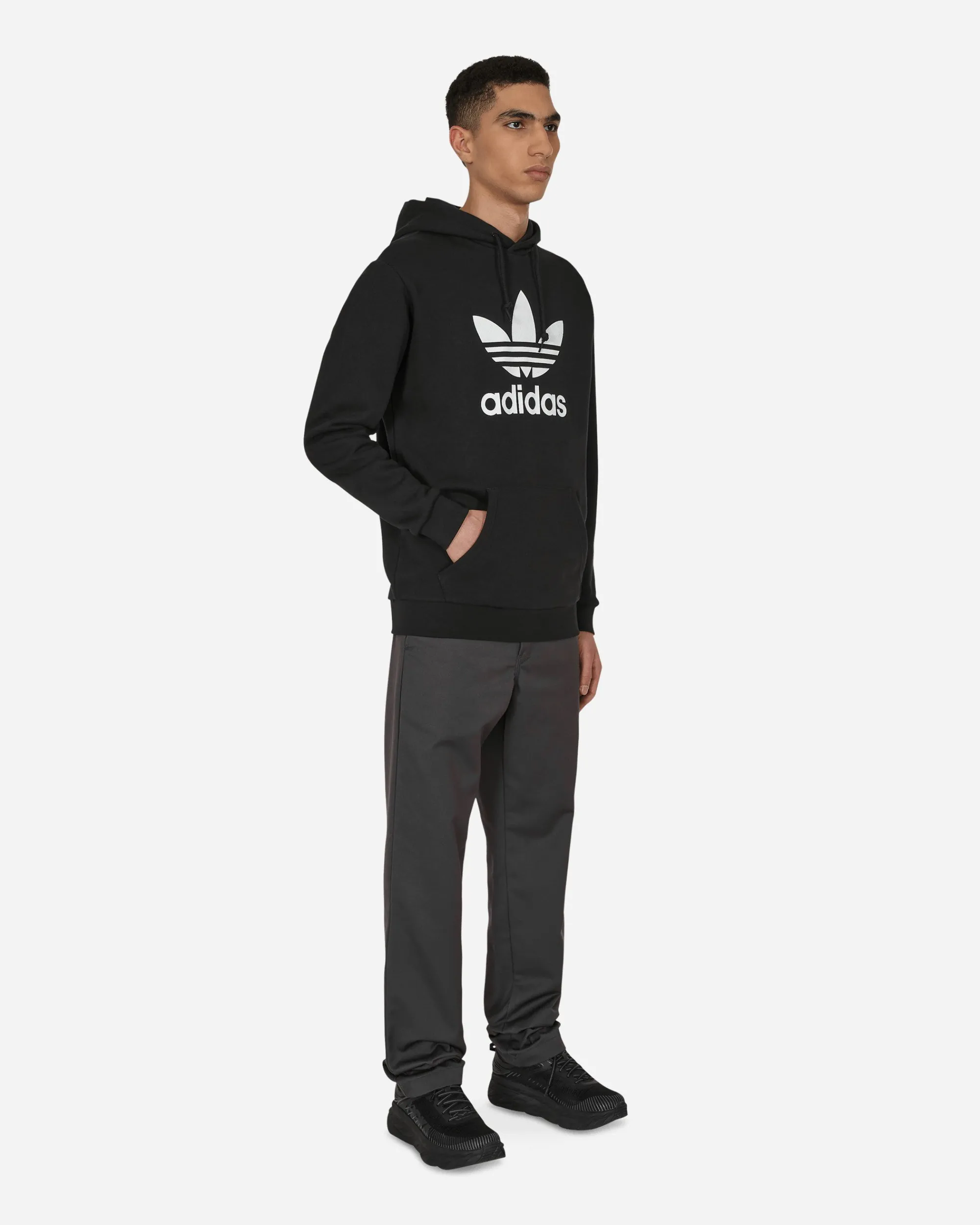 adidas Sweatshirts^Trefoil Hooded Sweatshirt Black