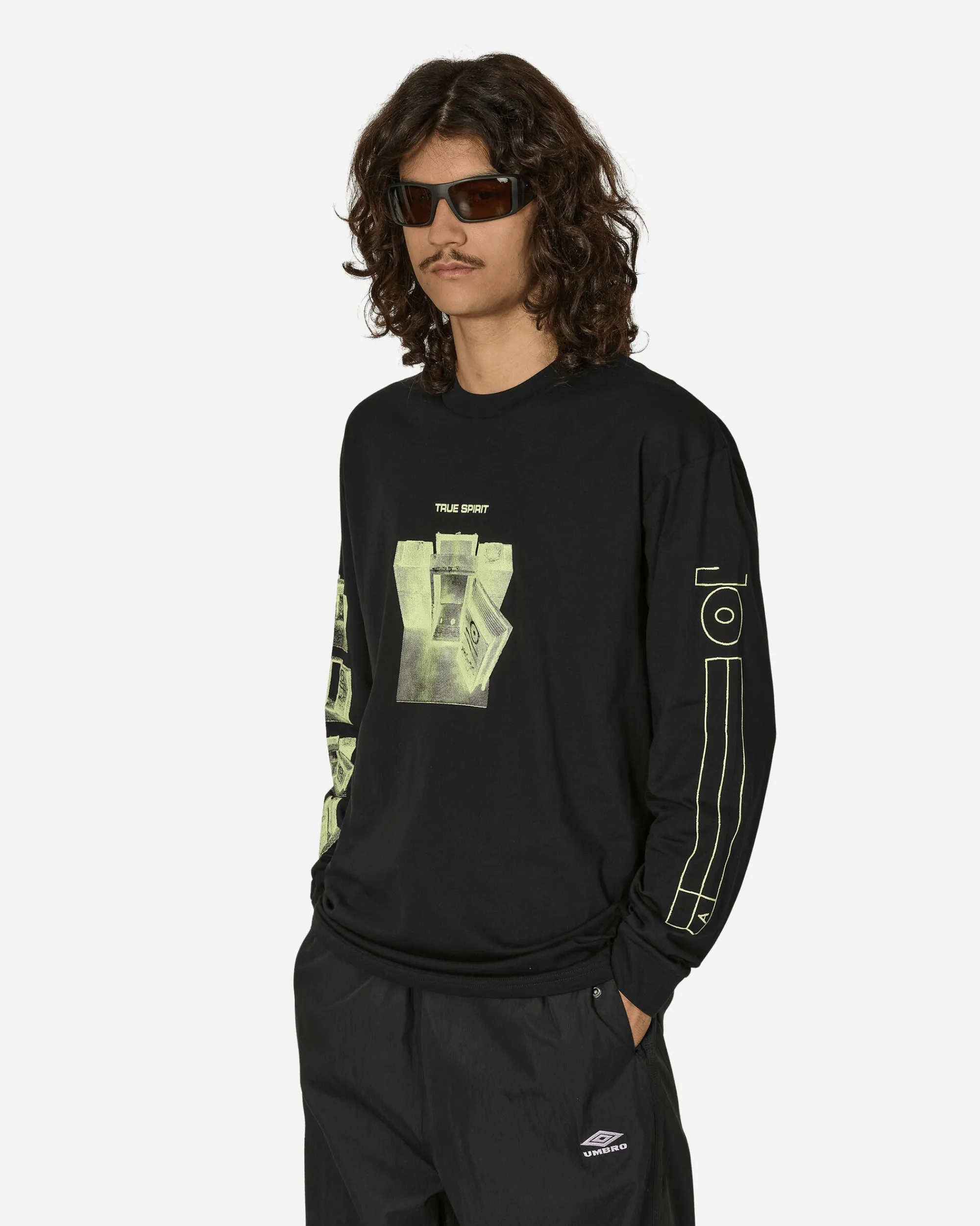 Carhartt WIP T-Shirts^TRESOR True Spirit Longsleeve T-Shirt Black / Glow Green