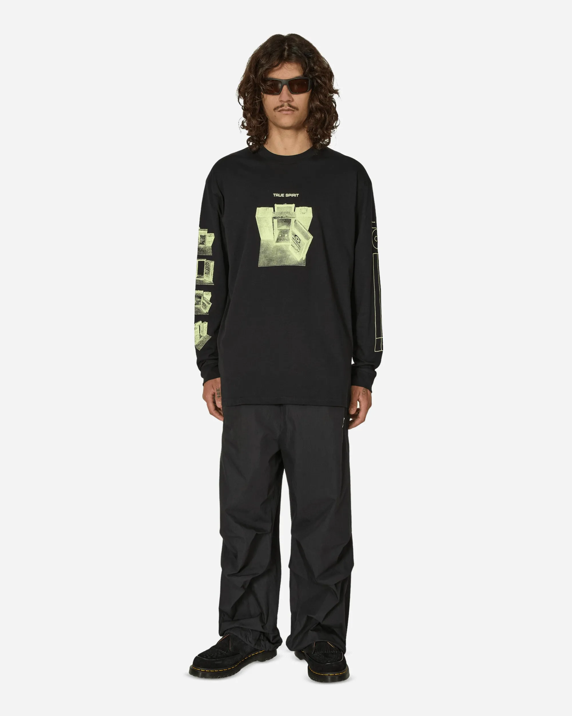 Carhartt WIP T-Shirts^TRESOR True Spirit Longsleeve T-Shirt Black / Glow Green