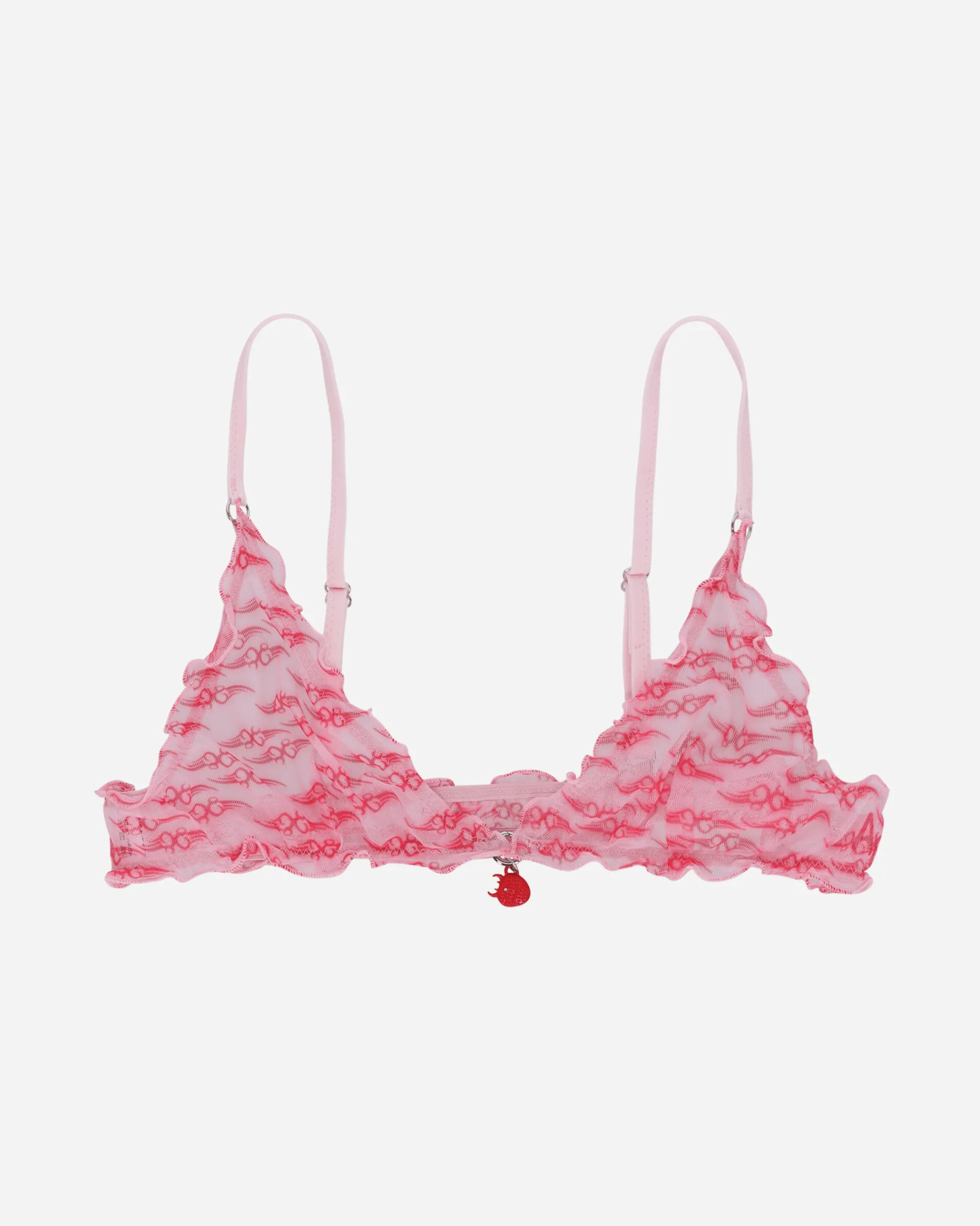 Panties x Anna Underwear^Tribal Heart Cute Bra Pink / Red