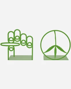 Mister Green Home^Trifecta Bookends Green