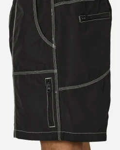 Brain Dead Shorts^Triple Needle Bishop Shorts Black