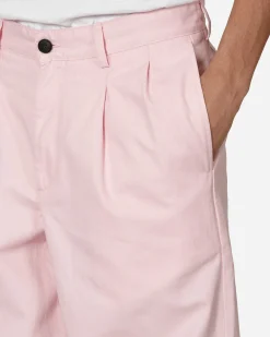 Noah Pants^Twill Double-Pleat Pants Pink
