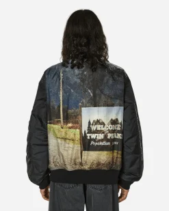 Undercover Coats And Jackets^Twin Peaks Nylon MA-1 Jacket Black