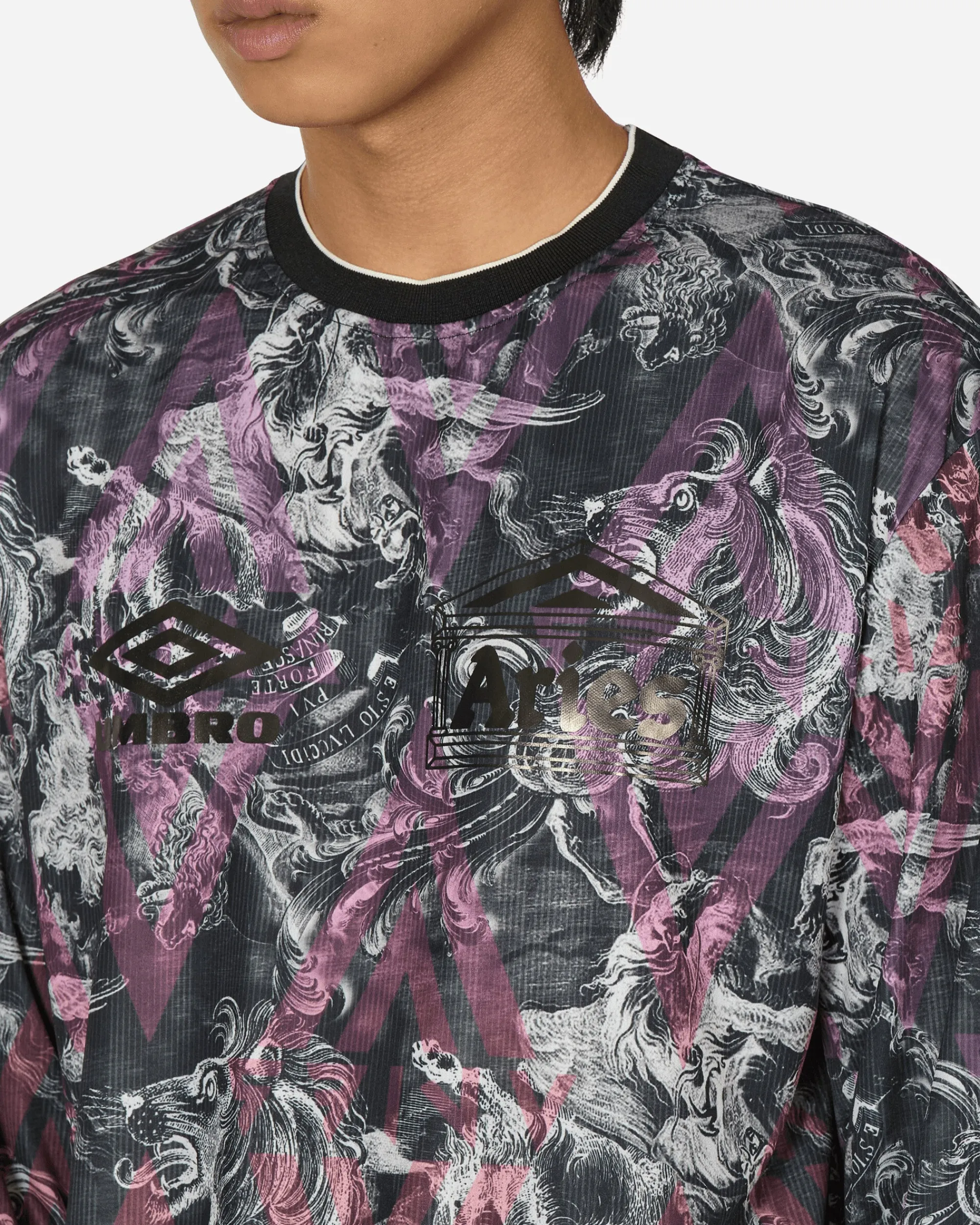 Aries T-Shirts^Umbro Goalie Longsleeve Football Jersey Black