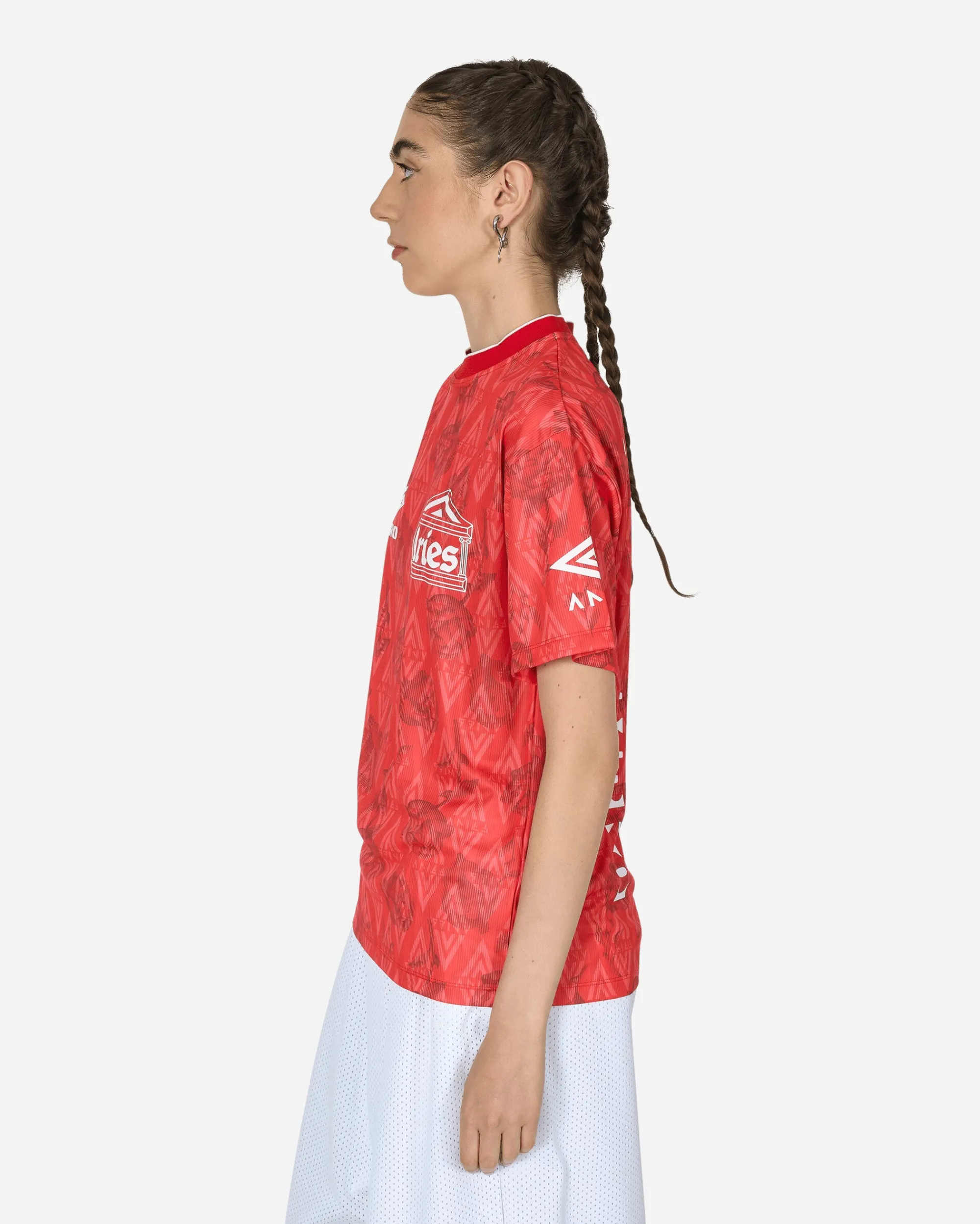 Aries T-Shirts^Umbro Roses Football Jersey Red