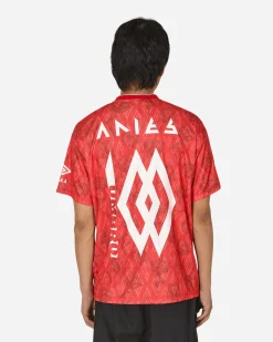 Aries T-Shirts^Umbro Roses Football Jersey Red