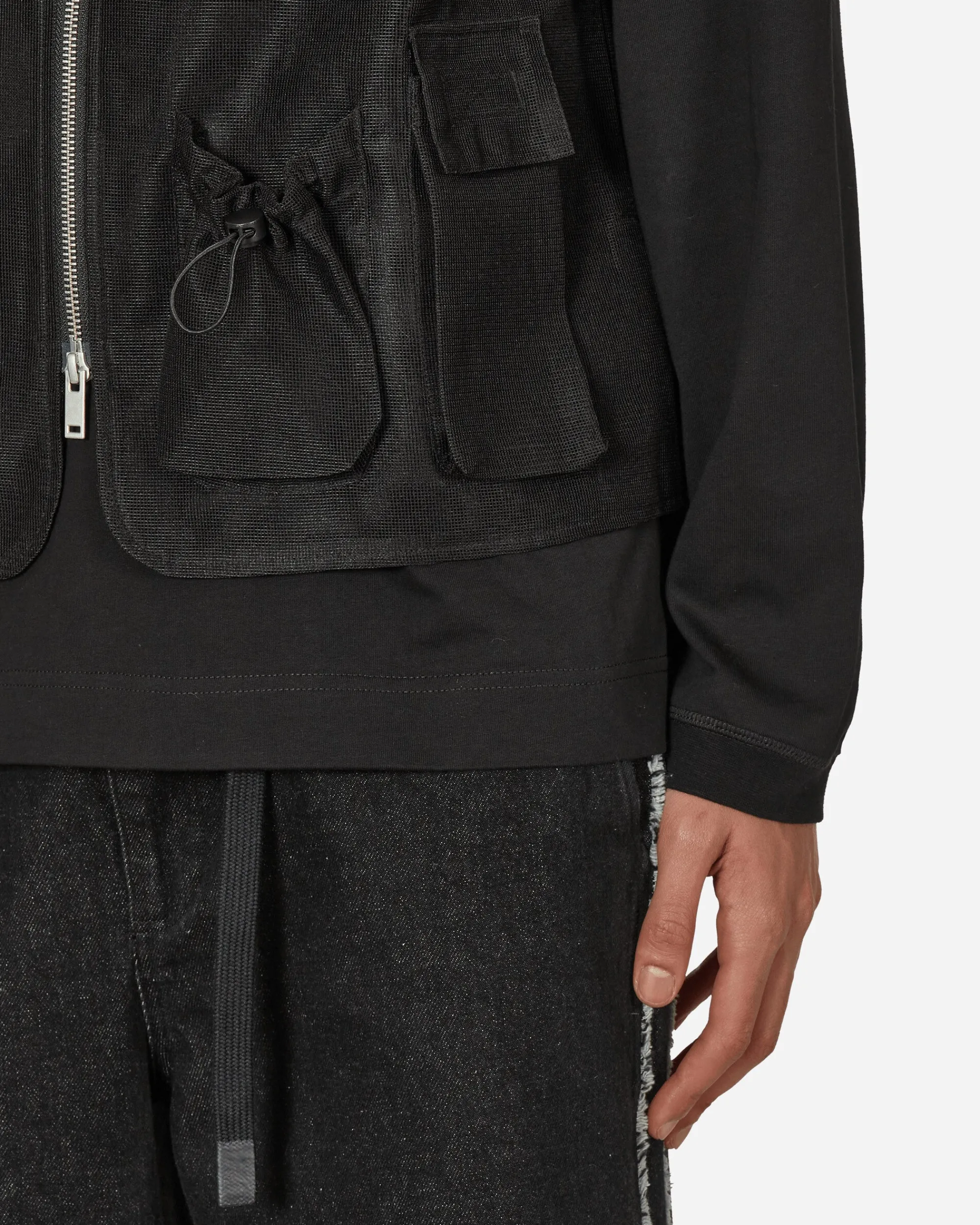 Haydenshapes Coats And Jackets^Utility Net Vest Black